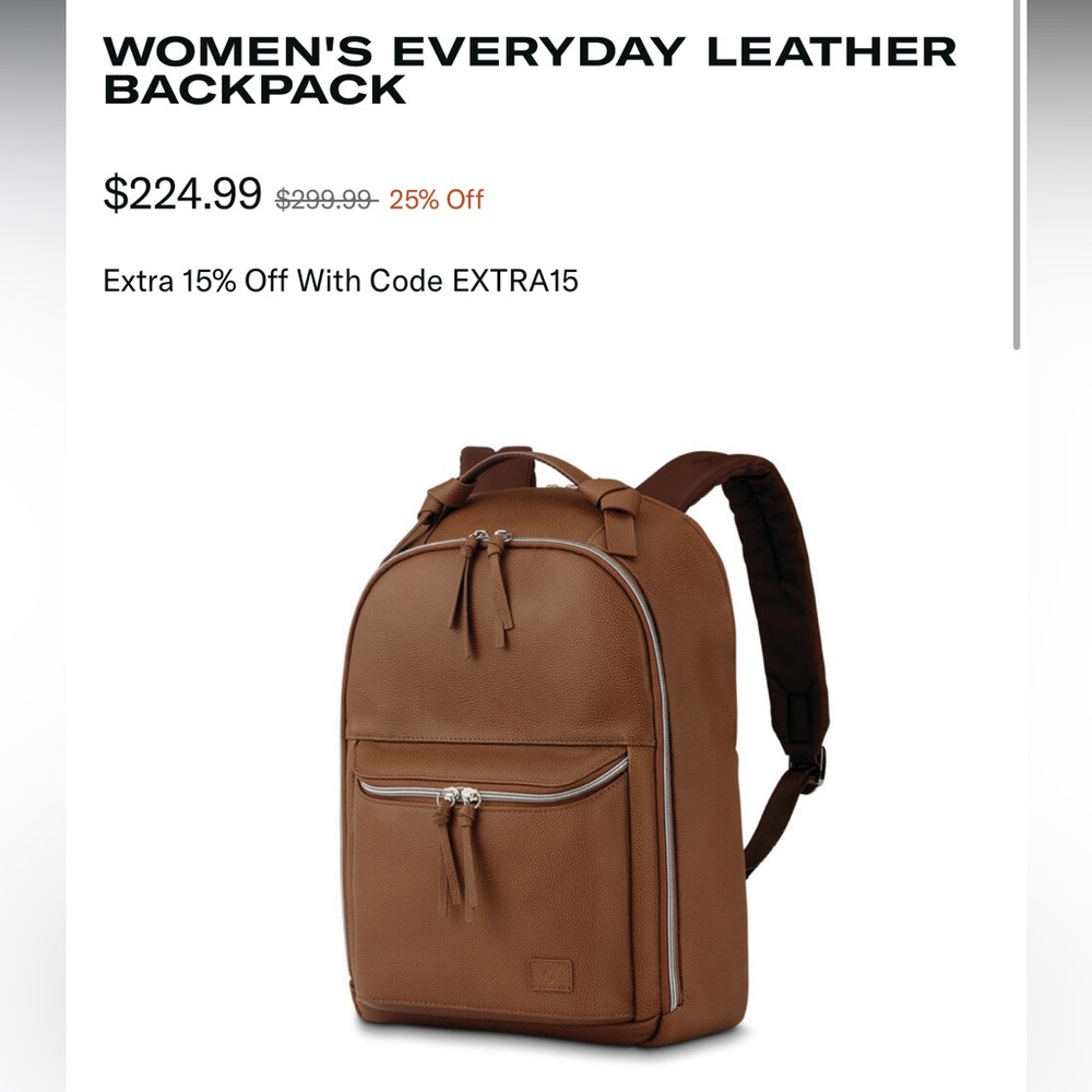 WOMEN'S EVERYDAY LEATHER BACKPACK